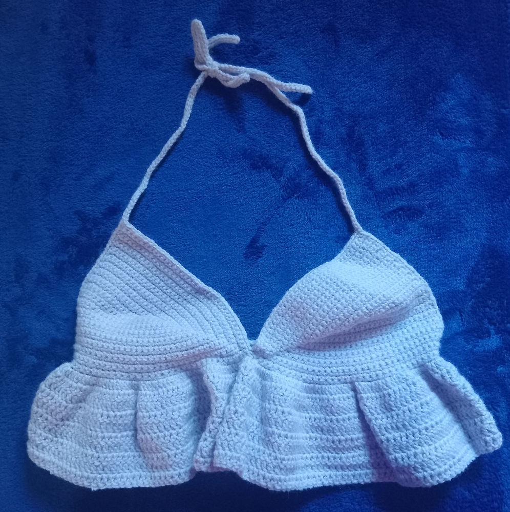 Handmade Crochet Halter Top in Lavinder
